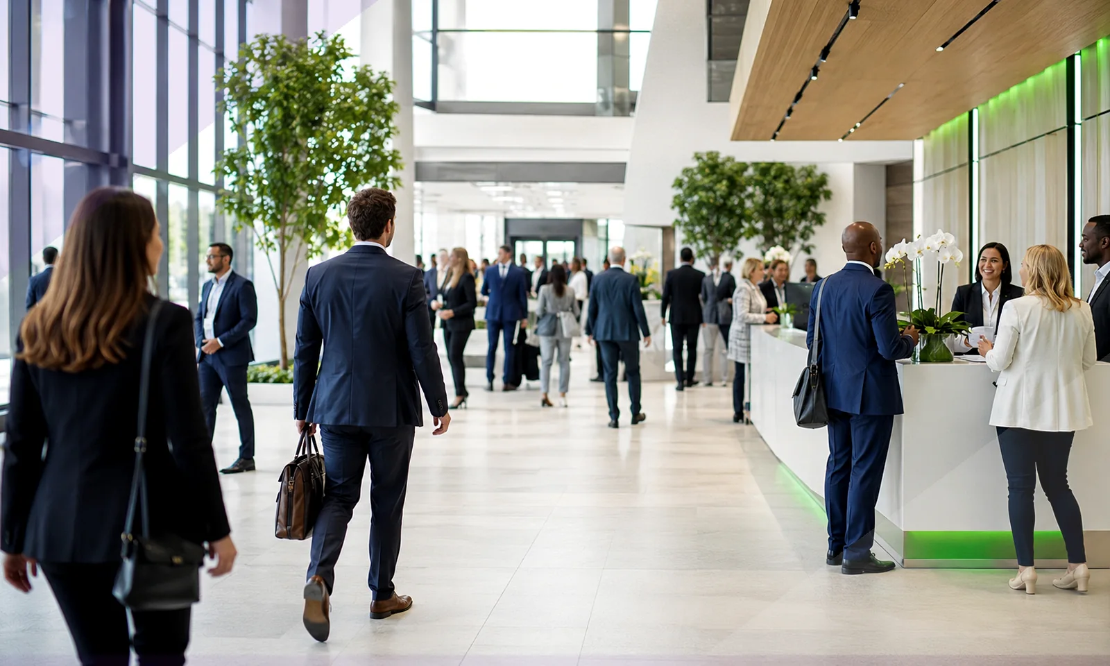 People attending a professional congress venue
